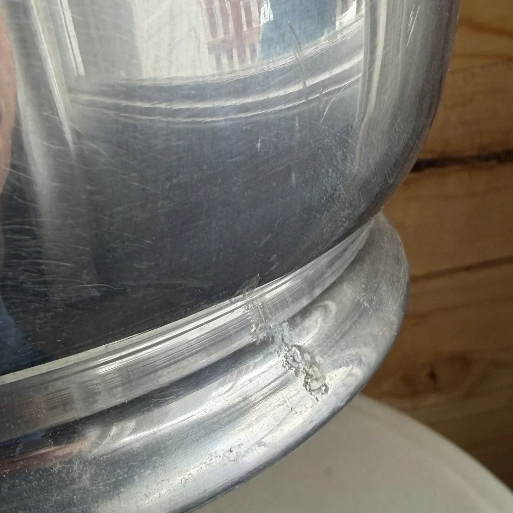 Depression Era Swing Lid Chrome Ice Bucket Insulated *Flaws* ‎ Made In Italy